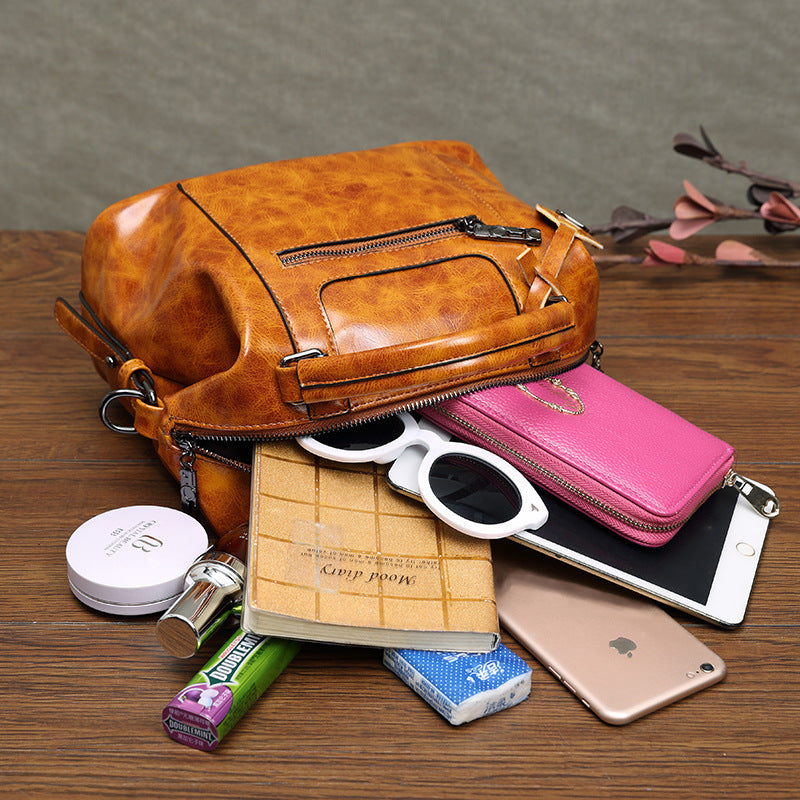 Retro-Damentasche – Hand- und Umhängetasche im Vintage-Look