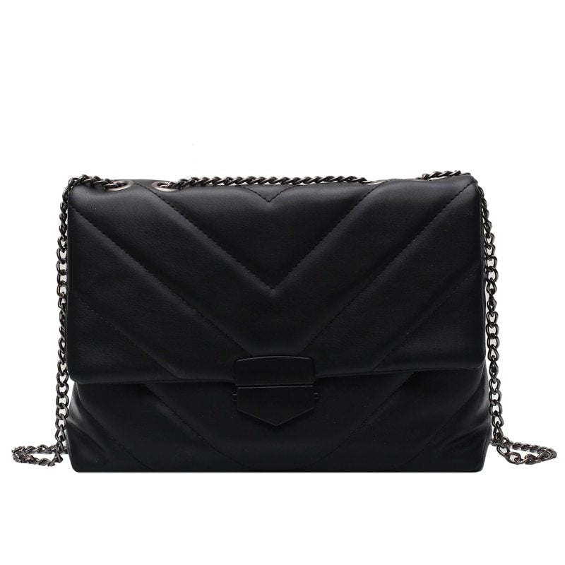 Bestickte kleine Umhängetasche aus PU-Leder für Damen – Trendige Marken-Handtasche mit Schulterriemen