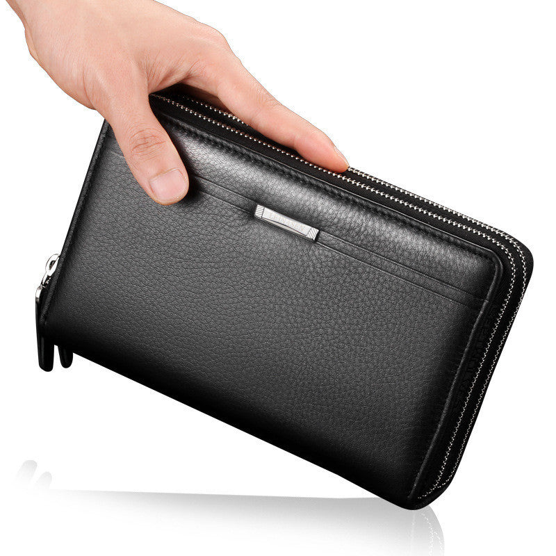 Herren-Geschäftstasche aus Leder – Hand-, Umhänge- & Businesstasche mit Reißverschluss