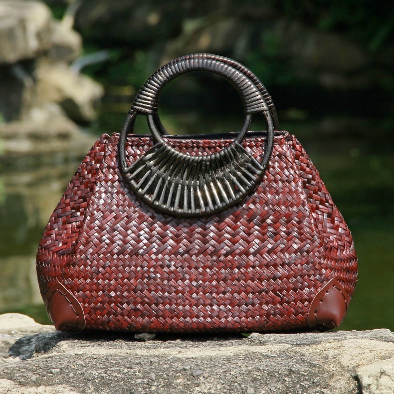 Strohtasche für Damen – Hand- und Strandtasche