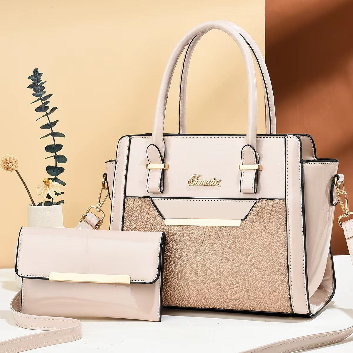Handtasche mit Muster und großer Kapazität