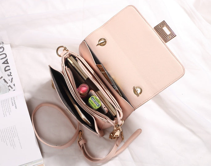 Damen-Shopper im modischen Design – Kleine, quadratische PU-Tasche mit Pailletten