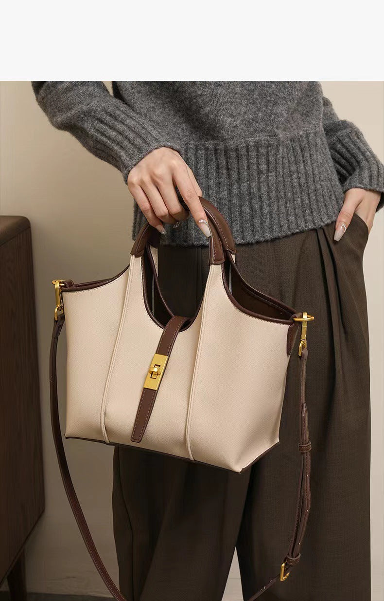 Einkaufskorb in Lederoptik – Elegante Shopper-Tasche für den Arbeitsweg