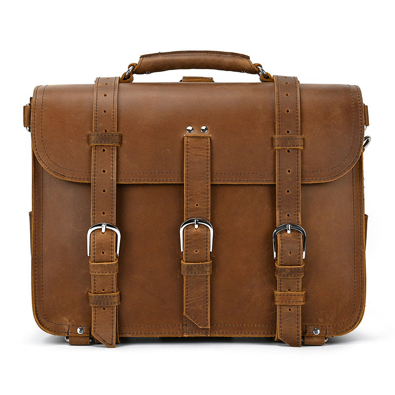 Retro-Reisetasche für Herren – Crazy-Horse-Leder Handgepäck