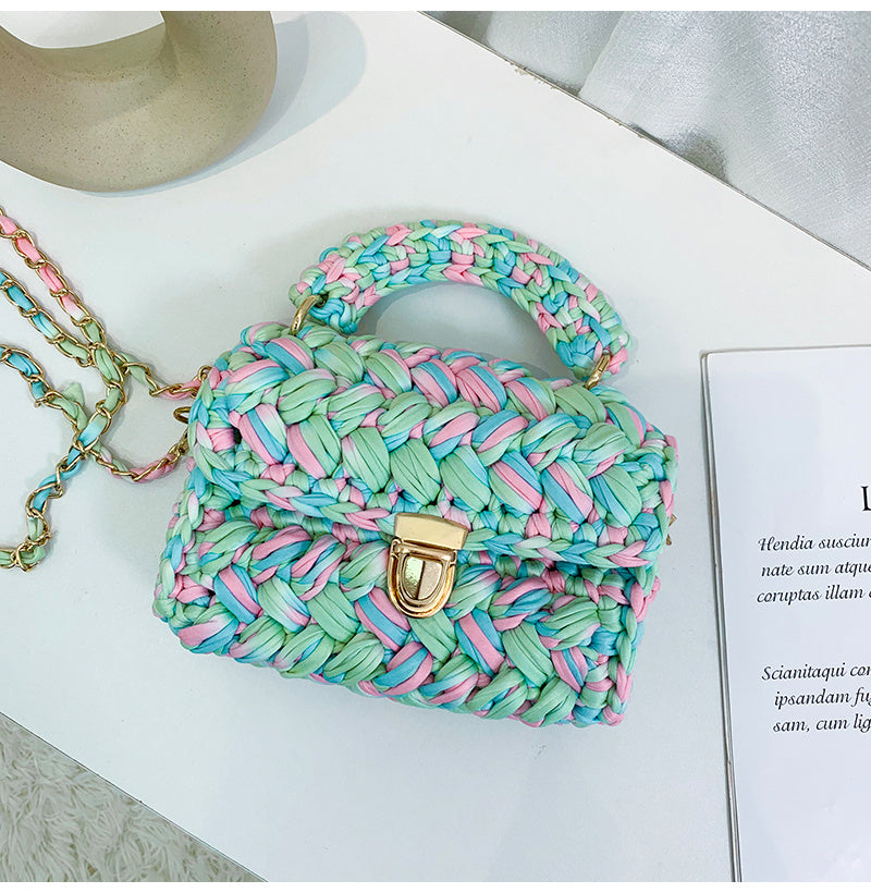 Handgestrickte Häkel-Shopper & Umhängetasche