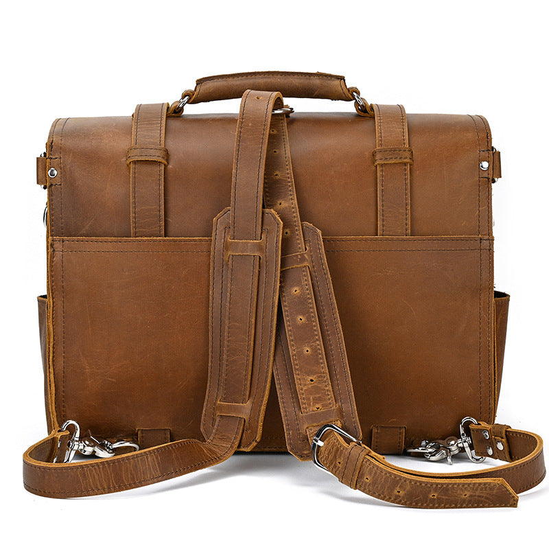 Retro-Reisetasche für Herren – Crazy-Horse-Leder Handgepäck