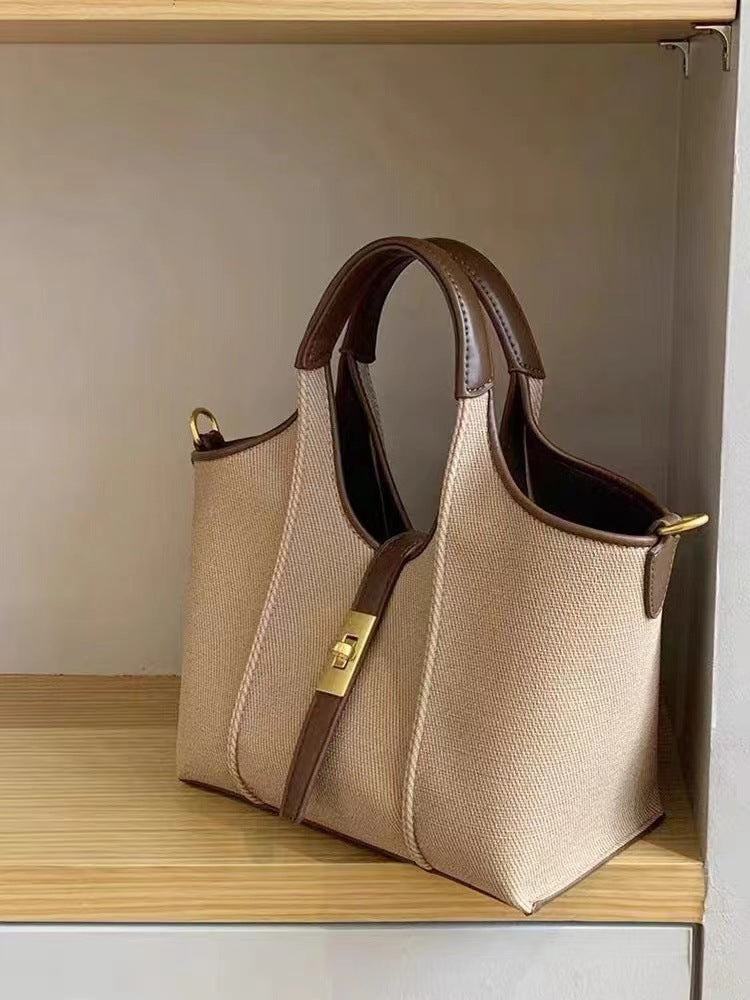 Einkaufskorb in Lederoptik – Elegante Shopper-Tasche für den Arbeitsweg