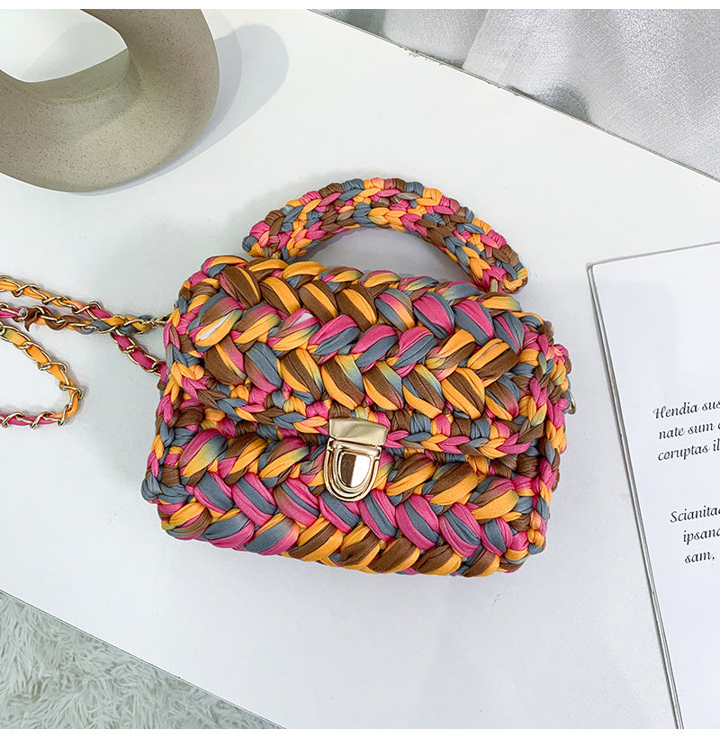 Handgestrickte Häkel-Shopper & Umhängetasche