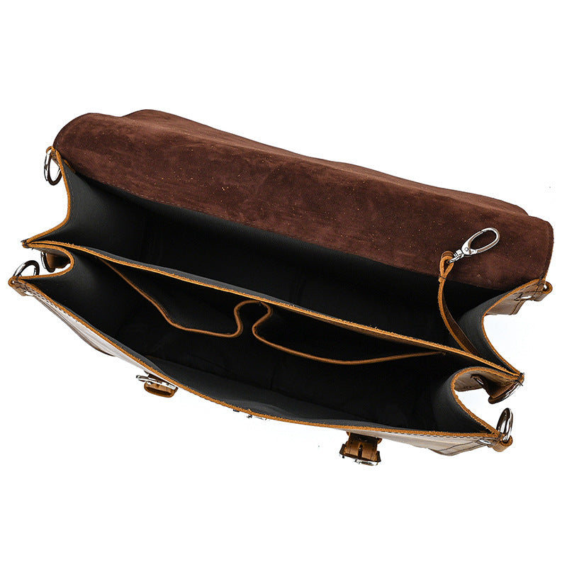 Retro-Reisetasche für Herren – Crazy-Horse-Leder Handgepäck