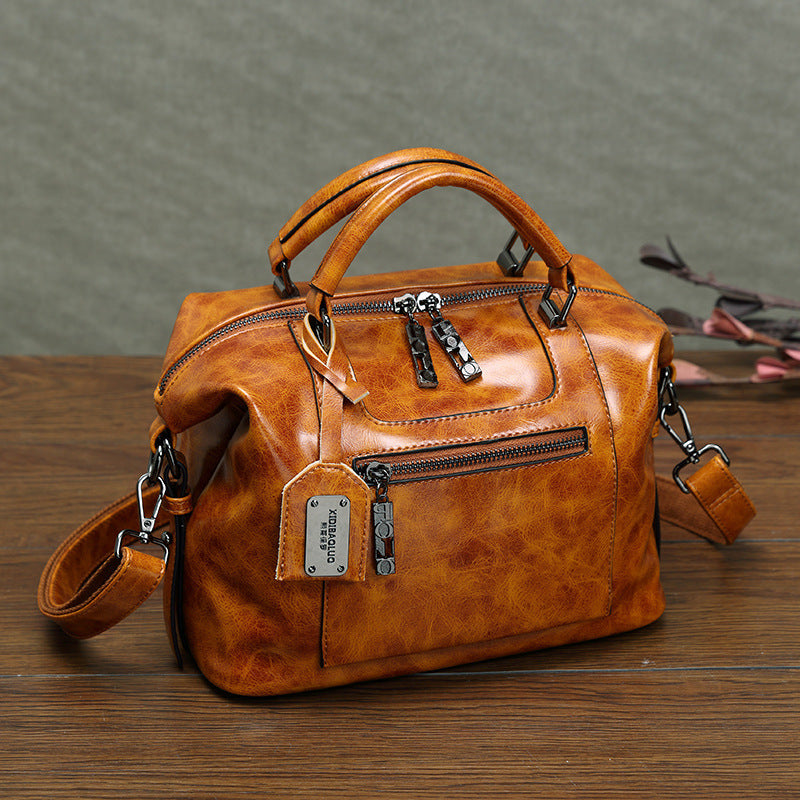 Retro-Damentasche – Hand- und Umhängetasche im Vintage-Look