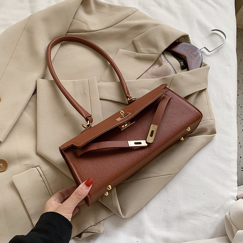 Einseitige Schulter- und Achsel-Mini-Tasche im Square-Design
