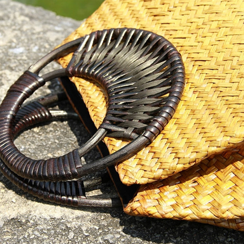 Strohtasche für Damen – Hand- und Strandtasche