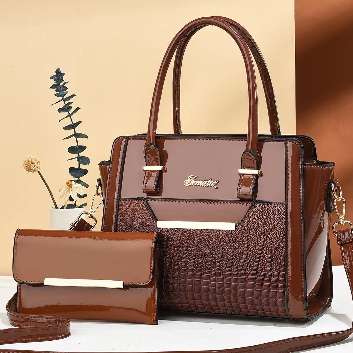 Handtasche mit Muster und großer Kapazität