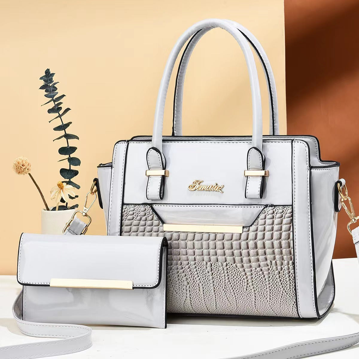 Handtasche mit Muster und großer Kapazität