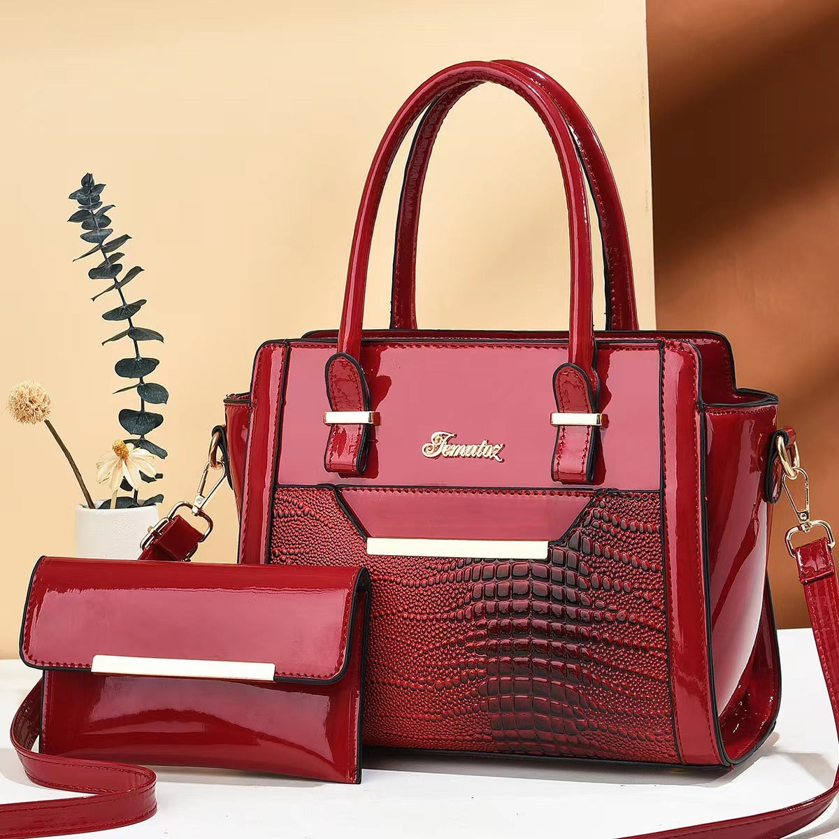 Handtasche mit Muster und großer Kapazität