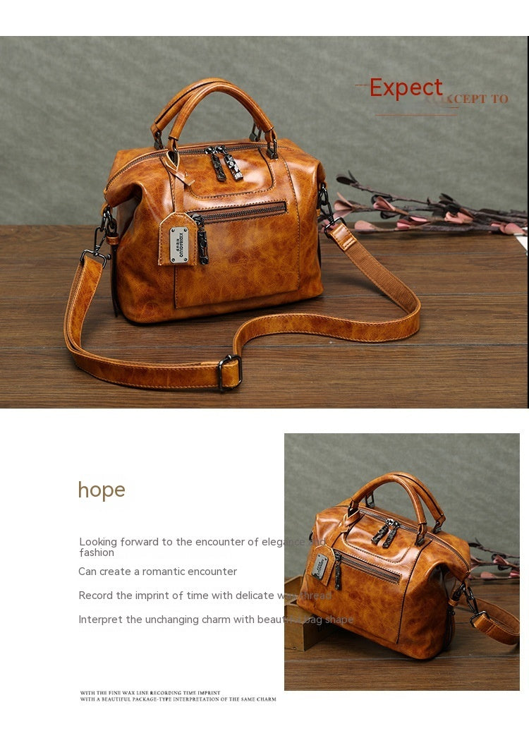 Retro-Damentasche – Hand- und Umhängetasche im Vintage-Look