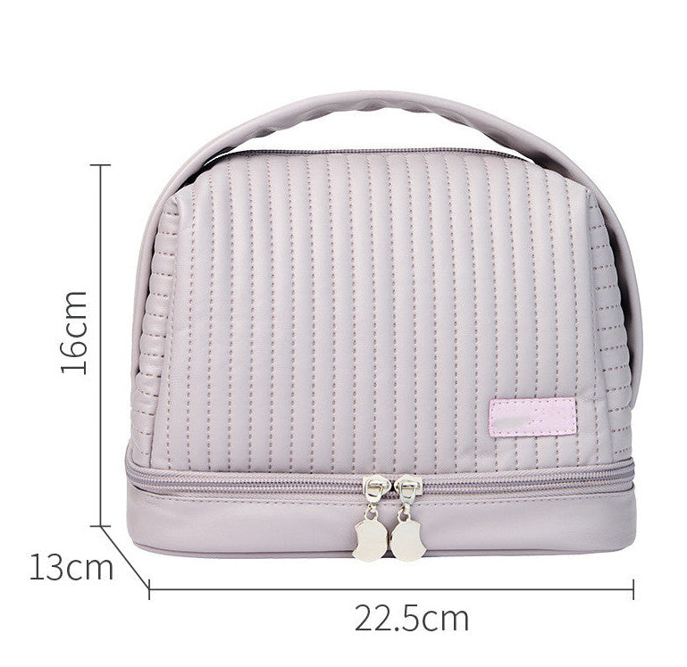 Luxuriöse „Toast“-Make-up-Tasche aus PU-Leder – wasserdicht und multifunktional